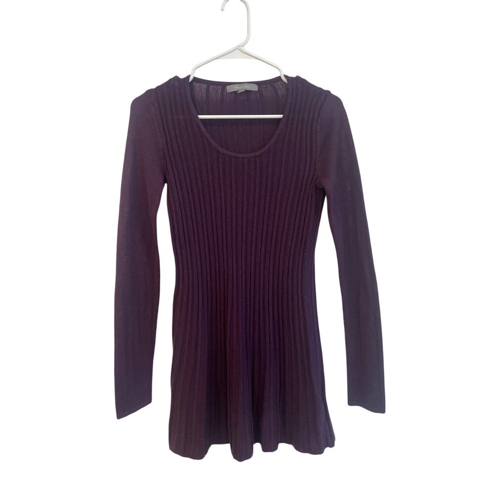 Knit purple long sleeve dress